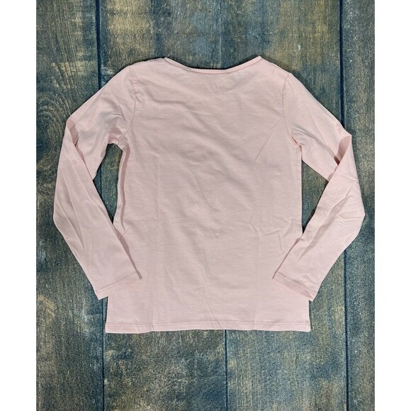 H&M Girls Size 6X/7 Pink Long Sleeve Graphic Tee! Dog With Beret! Creative! - Picture 6 of 6